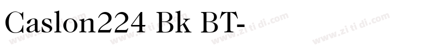 Caslon224 Bk BT字体转换